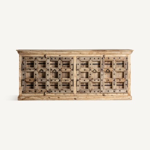 BUFET SIRIGERE 220CM, DIN LEMN DE MANGO SI METAL, DESIGN ETNIC, VICAL HOME