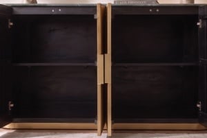 BUFET VENEZIANO 170CM, REALIZAT DIN LEMN DE MANGO SI BLAT DIN MARMURA, DE CULOARE TURCOAZ/AURIU, ARTIM GROUP - Img 6