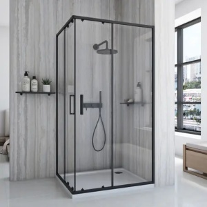 CABINA DE DUS PUNTO, NEAGRA, 80X100, CU CADITA SAVOY NEAGRA, CALITATE SUPERIOARA - Img 2