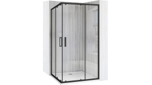 CABINA DE DUS REA CITY, CULISANTA, 80x100CM, NEGRU, DIN STICLA, FARA CADITA, CALITATE SUPERIOARA