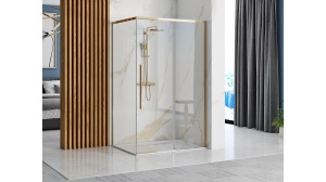 CABINA DE DUS REA SOLAR, CULISANTA, 100X80 CM, AURIU, DIN STICLA, FARA CADITA CALITATE SUPERIOARA - Img 2