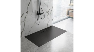 CADITA DE DUS REA BAZALT, 80x120 CM, NEGRU, DIN COMPOZIT, CALITATE SUPERIOARA - Img 4