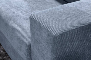 CANAPEA 220CM, STRUCTURA DE LEMN SI STOFA, ALBASTRU/NEGRU, MODEL DEOSEBIT, ARTIM GROUP SELECTION - Img 3