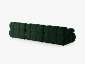 CANAPEA BELLIS, CU 3 LOCURI, VERDE SMARALD, CU TAPITERIE DIN CATIFEA BLUVEL, MICADONI - Img 3