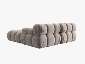CANAPEA/COLTAR MODULAR BELLIS, 3 LOCURI, 188 CM, BEJ 16, TAPITERIE DIN CATIFEA, DESIGN DEOSEBIT - Img 3