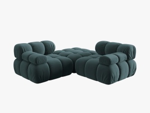 CANAPEA/COLTAR MODULAR BELLIS, 3 LOCURI, 188 CM, VERDE PETROL 87, TAPITERIE DIN CATIFEA, DESIGN DEOSEBIT - Img 6