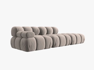 CANAPEA/COLTAR MODULAR BELLIS DREAPTA, 3 LOCURI, 282 CM, BEJ 16, TAPITERIE DIN CATIFEA, DESIGN DEOSEBIT - Img 3