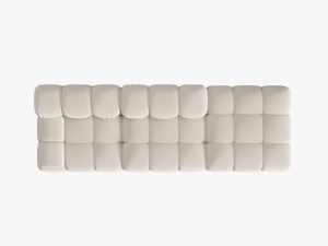 CANAPEA/COLTAR MODULAR BELLIS DREAPTA, 3 LOCURI, 282 CM, BEJ DESCHIS 23, TAPITERIE DIN CATIFEA 3D, DESIGN DEOSEBIT - Img 3
