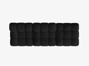 CANAPEA/COLTAR MODULAR BELLIS DREAPTA, 3 LOCURI, 282 CM, NEGRU 19, TAPITERIE DIN CATIFEA 3D, DESIGN DEOSEBIT - Img 3