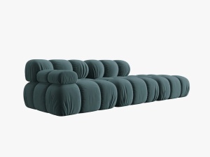 CANAPEA/COLTAR MODULAR BELLIS DREAPTA, 3 LOCURI, 282 CM, VERDE PETROL 87, TAPITERIE DIN CATIFEA, DESIGN DEOSEBIT - Img 5