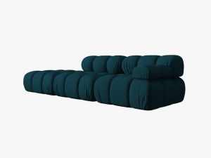 CANAPEA/COLTAR MODULAR BELLIS STANGA, 3 LOCURI, 282 CM, BLEUMARIN 87, TAPITERIE DIN CATIFEA 3D, DESIGN DEOSEBIT - Img 4