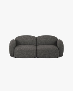 CANAPEA CU 2 LOCURI BLAIR, 194X 95, GRI INCHIS, CU TAPITERIE DIN TEXTIL CHENILLE EDEN, MICADONI