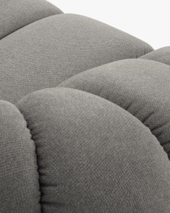 CANAPEA CU 2 LOCURI DIANA, GRI DESCHIS, 114X214 CM, TAPITAT CU TAPITERIE DIN TEXTIL STRUCTURAT BUBBLE, MICADONI - Img 5