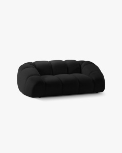 CANAPEA CU 2 LOCURI DIANA, NEGRU, 114X214 CM, TAPITAT CU TAPITERIE DIN TEXTIL 3D SONIC MICADONI