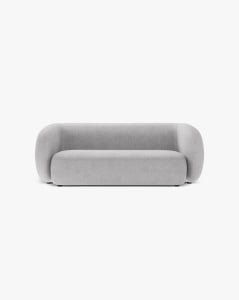 CANAPEA CU 2 LOCURI KATE, GRI DESCHIS, 183X99 CM, TAPITAT CU TAPITERIE DIN TEXTIL BOUCLE BALOO, MICADONI - Img 2