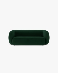 CANAPEA CU 2 LOCURI KATE, SMARALD, 183X99 CM, TAPITAT CU TAPITERIE DIN TEXTIL CATIFEA SALVADOR, MICADONI
