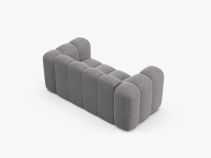 CANAPEA CU 2 LOCURI LUPIN 170, GRI DESCHIS, CU TAPITERIE DIN TEXTIL CHENILLE EDEN, MICADONI - Img 3