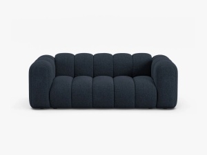 CANAPEA CU 2 LOCURI LUPIN 198, ALBASTRU MARIN, CU TAPITERIE DIN TEXTIL BOUCE BALOO, MICADONI
