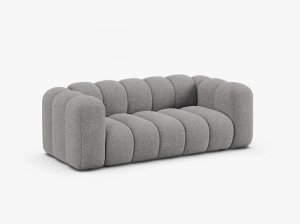 CANAPEA CU 2 LOCURI LUPIN 198, GRI DESCHIS, CU TAPITERIE DIN TEXTIL CEHNILLE EDEN, MICADONI - Img 2
