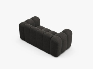 CANAPEA CU 2 LOCURI LUPIN, GRI INCHIS, CU TAPITERIE DIN TEXTIL CHENILLE EDEN, MICADONI - Img 3