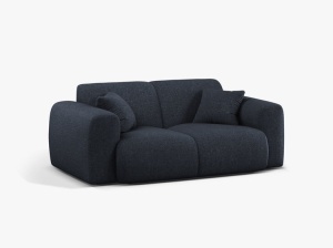 CANAPEA CU 2 LOCURI, MOLINO, 170 CM, ALBASTRU MARIN, CU TAPITERIE DIN TEXTIL CHENILLE EDEN, MICADONI - Img 2