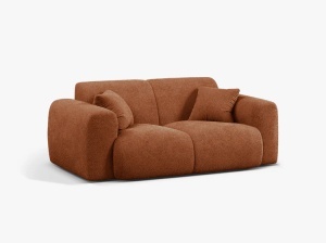 CANAPEA CU 2 LOCURI, MOLINO, 170 CM, CARAMIZIU, CU TAPITERIE DIN TEXTIL BOUCLE BALOO, MICADONI - Img 2