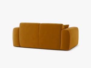 CANAPEA CU 2 LOCURI, MOLINO, 170 CM, GALBEN, CU TAPITERIE DIN TEXTIL CATIFEA VELVET CASINO, MICADONI - Img 3