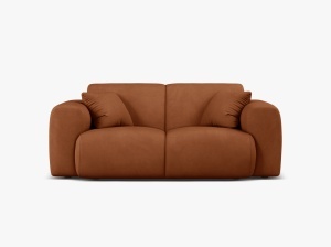 CANAPEA CU 2 LOCURI, MOLINO, 170 CM, PORTOCALIU, CU TAPITERIE DIN TEXTIL CHENILLE REBEL, MICADONI