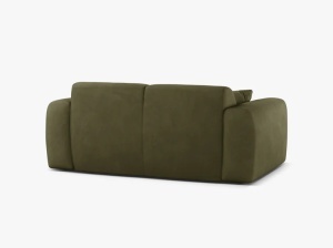 CANAPEA CU 2 LOCURI, MOLINO, 170 CM, VERDE DESCHIS, CU TAPITERIE DIN TEXTIL CHENILLE REBEL, MICADONI - Img 3