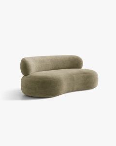 CANAPEA CU 3 LOCURI, AURA, VERDE MASLINIU DESCHIS, 186X101 CM, TAPITAT CU TAPITERIE DIN TEXTIL CHENILLE GOLD MICADONI