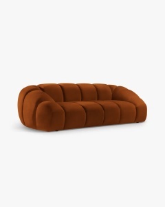 CANAPEA CU 3 LOCURI DIANA, SCORTISOARA, 234X114 CM, TAPITAT CU TAPITERIE DIN TEXTIL CATIFEA SALVADOR, MICADONI - Img 2
