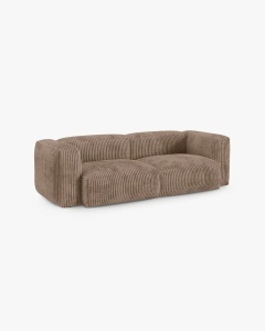 CANAPEA CU 3 LOCURI MARTINA, 120X184 CM, ADANCIME SCAUN 90 CM, GHINDA, TAPITAT CU TAPITERIE DIN TEXTIL STRUCTURAT BOSTON, MICADONI - Img 2