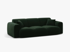 CANAPEA CU 3 LOCURI, MOLINO, 235 CM, VERDE SMARALD, CU TAPITERIE DIN TEXTIL CATIFEA VELVET CASINO, MICADONI - Img 2