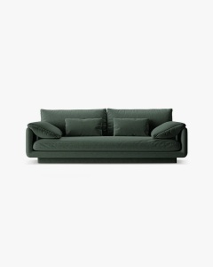 CANAPEA CU 3 LOCURI, TORINO, 220X103, VERDE MUSCHI, CU TAPITERIE DIN TEXTIL STRUCTURAT WIND, MICADONI - Img 3