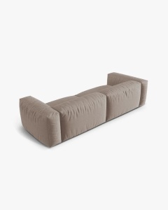 CANAPEA CU 4 LOCURI, MARTINA, BEJ INCHIS, 320 CM, CU TAPITERIE DIN TEXTIL STRUCTURAT BOSTON, MICADONI - Img 3
