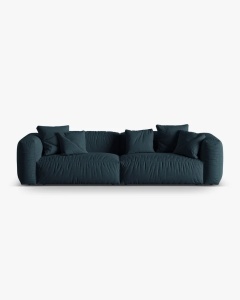 CANAPEA CU 4 LOCURI, MARTINA, BLUE JEANS, 320 CM, CU TAPITERIE DIN TEXTIL STRUCTURAT BOSTON, MICADONI