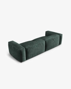CANAPEA CU 4 LOCURI, MARTINA, VERDE MUSCHI, 320 CM, CU TAPITERIE DIN TEXTIL CATIFEA VOGUE, MICADONI - Img 3