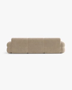 CANAPEA CU 4 LOCURI, NEO, BEJ INCHIS, 305X100 CM, TAPITAT CU TAPITERIE DIN TEXTIL CHENILLE GOLD, MICADONI - Img 4