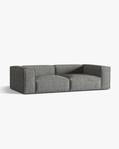 CANAPEA CU 4 LOCURI, NURIA GRI GRAFIT, 250X110 CM, TAPITAT CU TAPITERIE DIN TEXTIL BOUCLE MONET, MICADONI - Img 2
