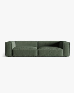 CANAPEA CU 5 LOCURI, NURIA VERDE MUSCHI, 290X110 CM, TAPITAT CU TAPITERIE DIN TEXTIL STRUCTURAT LIBERTY, MICADONI