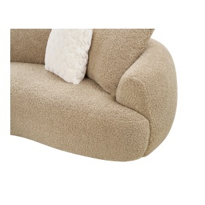 CANAPEA DALI CU 4 PERINI 302CM, DIN LEMN SI TEXTIL BOUCLE, CULOARE MARO DESCHIS, HOUSE NORDIC - Img 4
