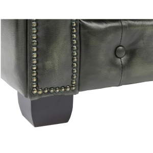 CANAPEA DE LUX CHESTERFIELD 155CM, 2 LOCURI, DIN PIELE NATURALA, CULOARE VERDE, ARTIM SELECTION - Img 2