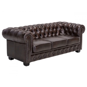 CANAPEA DE LUX CHESTERFIELD 200CM, DIN PIELE NATURALA, CULOARE MARO, ARTIM SELECTION - Img 8