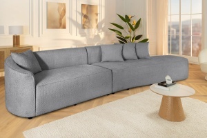 CANAPEA DEOSEBITA, ATELIER L 330CM, MATERIAL BOUCLE GRI, ARTIM GROUP SELECTION - Img 1
