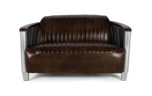 CANAPEA DIN PIELE, COD 2213, DIN PIELE SI ALUMINIU, DESIGN AVIATOR, ARTIM GROUP SELECTION - Img 2