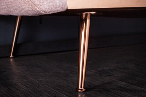 CANAPEA EXTENSIBILA 210CM, ROZ PUDRA, STIL RETRO, ARTIM GROUP SELECTION - Img 5
