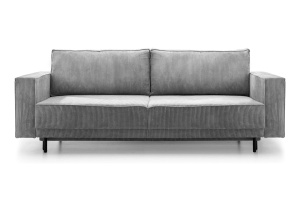CANAPEA EXTENSIBILA ADELE GRI, GRUPA II, CONFECTIONATA DIN METAL, SPUMA POLIURETANICA SI TEXTIL, STIL MODERN