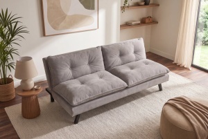 CANAPEA EXTENSIBILA COCO 190CM, 3 LOCURI, REALIZATA DIN LEMN SI CATIFEA, DE CULOARE BEJ, ARTIM GROUP - Img 9
