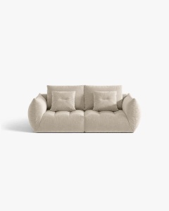 CANAPEA EXTENSIBILA CU 3 LOCURI, BLOOM, 232 CM, BEJ DESCHIS, CU TAPITERIE DIN TEXTIL STRUCTURAT WIND, MICADONI
