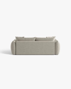 CANAPEA EXTENSIBILA CU 3 LOCURI, BLOOM, 250 CM, GRI DESCHIS, CU TAPITERIE DIN TEXTIL STRUCTURAT WIND, MICADONI - Img 5